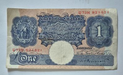 1940, Bank of England 1 one pound note.