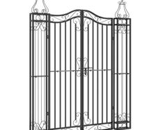 Garden Gate Black 121x8x150 cm Wrought Iron