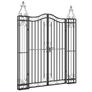 Garden Gate Black 121x8x180 cm Wrought Iron Image 4