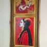Vintage gold frame acrylic painting Image 2