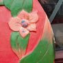 round decorative timber piece (used). Image 6