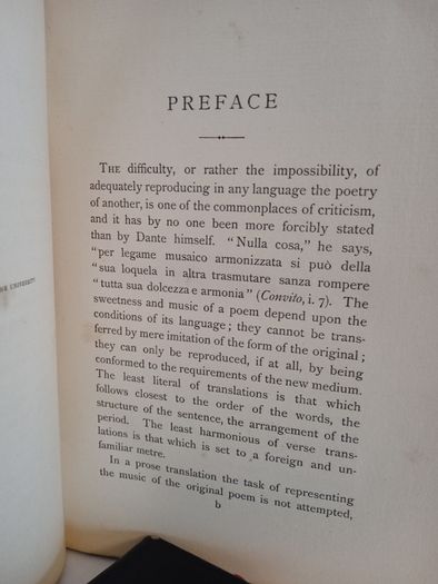 The Purgatory of Dante Alighieri: (Purgatorio I-XXVII) an Experiment in Literal Verse Translation by Charles Lancelot Shadwell. With an Introduction by Walter Pater (HQ98)