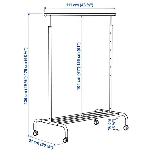 Clothes rack, white