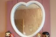 rustic heavy wooden mirror with shelf,drawers and hooks