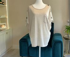Brand-new Beige Short Sleeved Top