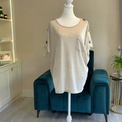 Brand-new Beige Short Sleeved Top