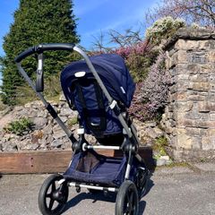 Bugaboo Fox 2 Travel System Navy, Bassinet, Nuna Turtle Car Seat and Extras, Excellent Condition