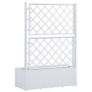 Garden Raised Bed with Trellis and Self Watering System White Image 6