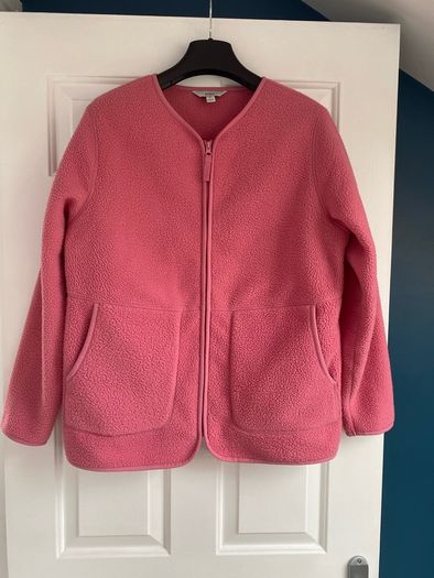 M&S Pink Fleece Jacket Size Medium