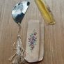 Vintage comb and mirror case petit point embroidery Image 3