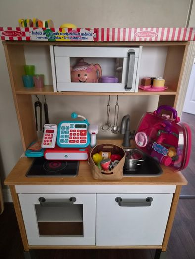 Ikea Duktig play kitchen bundle with Melissa & Doug wooden toys