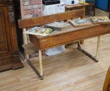 Vintage School Desk & Bench