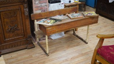 Vintage School Desk & Bench