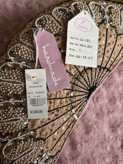 Cushion - Victorian Fan - Pink (Brown Thomas)
