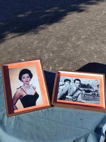 A large pair of Sophie Loren framed photos