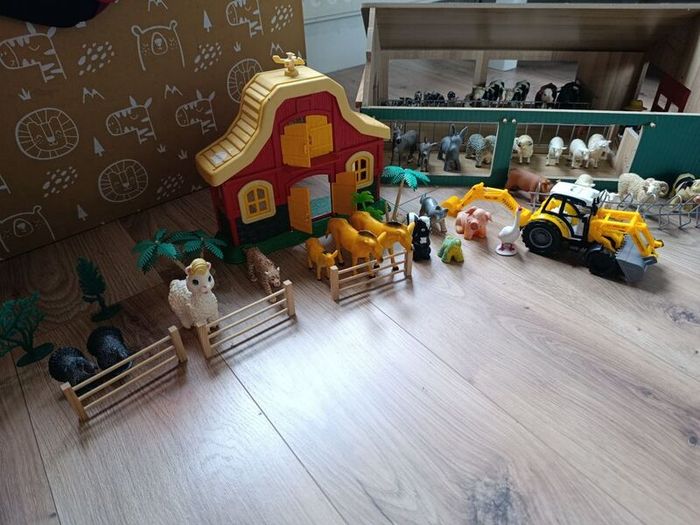 Huge selection of vintage animal toy farm