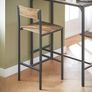 Industrial Style Table and 2 Bar Chairs Set Bar Table + Bar Stools Standing Tab Image 3
