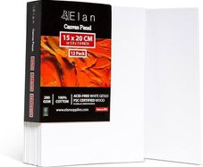 MULTIPLE SIZES AVAILABLE Cotton Canvas Panels 15x20 CM, 12-Pack Canvas Boards for Painting, Painting Canvas, Canvases for Painting, Art Board Bulk Art Canvas Board Blank Canvas Panel Plain Canvas Board, Art Canvas Panels