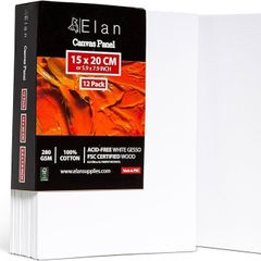 MULTIPLE SIZES AVAILABLE Cotton Canvas Panels 15x20 CM, 12-Pack Canvas Boards for Painting, Painting Canvas, Canvases for Painting, Art Board Bulk Art Canvas Board Blank Canvas Panel Plain Canvas Board, Art Canvas Panels