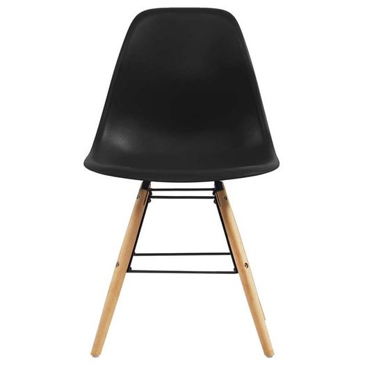 3 Piece Dining Set Plastic Black