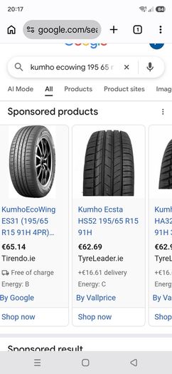 195/65/15 Kumho tyres & alloys