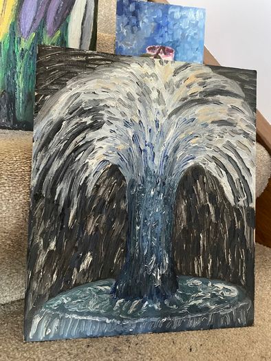 Trio of acrylic on board Paintings EX ST. SENAN'S