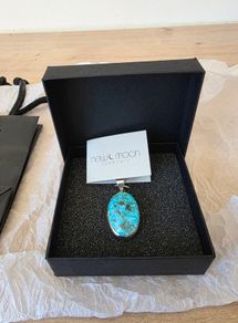 New Moon Jewellery Tibetan Turquoise Pendant Sterling Silver 925  New