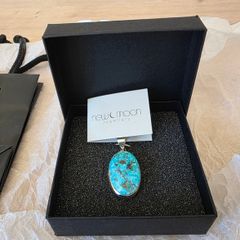 New Moon Jewellery Tibetan Turquoise Pendant Sterling Silver 925  New