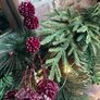 New bespoke XL 80cm wild berry, dense foliage and acorn pre lit wreath Image 10