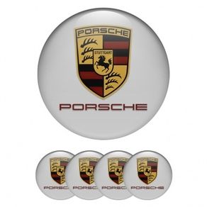 4pcs 56mm Car Wheel Sticker Center Hub Cover Badge Logo Emblem for Porsche Macan Taycan Cayenne Panamera Cayman Boxster GT 911 718.