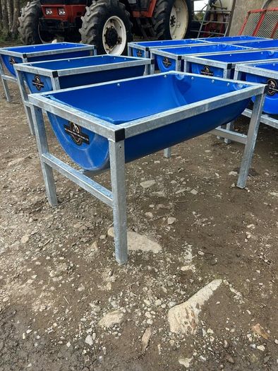 Galvanised cattle troughs