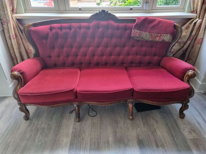 Queen Anne style armchairs and sofa