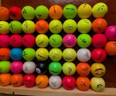 Coloured golf balls