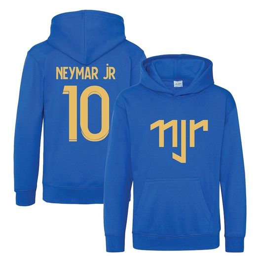 Kids Neymar Jr Inspired Soccer Hoodie Jumper footy merch Jumper Neymar Jr Merch Boys Girls Gift Top Tee 5-13yrs Number 10 # 10