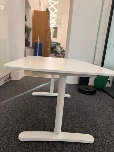 White office desk