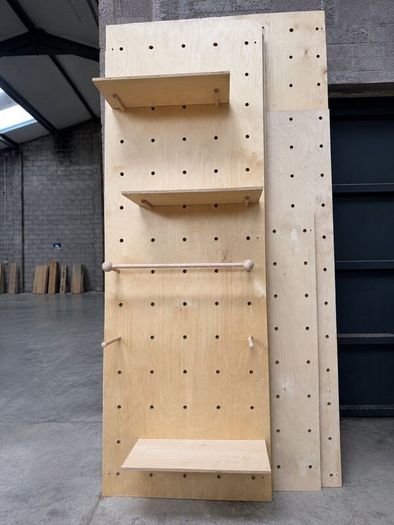 Complete Birch Ply Pegboard Shop Fit-Out 21 Panel