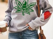 happy weed face sweatshirt