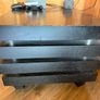 Coffee Table - Sturdy, solid, black, storage under, chome accents Image 4