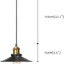 Vintage Industrial Style Ceiling Pendant Lights,Set of 3 Black Metal Pendant Lights,Hanging Light Fixture for Kitchen Island,Farmhouse,Living Room,Bedroom Image 5