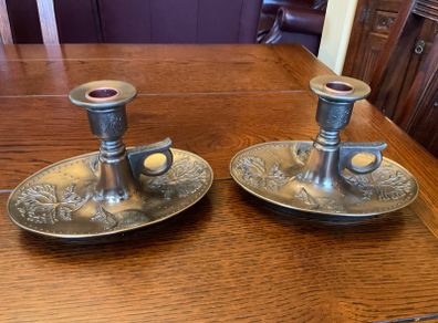 GENESIS  of Mullingar FURTHER REDUCED set of two candle holders as new   Snow fox candle holders