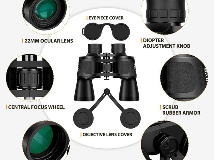 Binoculars for Adults - Professional High Definition Large Field of View Binoculars for Bird Watching Hunting Wildlife Viewing Outdoor Sports Game and Concerts (FREE POSTAGE)