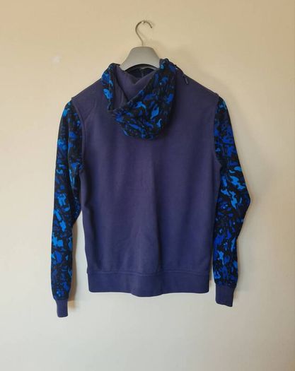 Nike camo full zip hoodie size medium ptp 22" navy in good condition