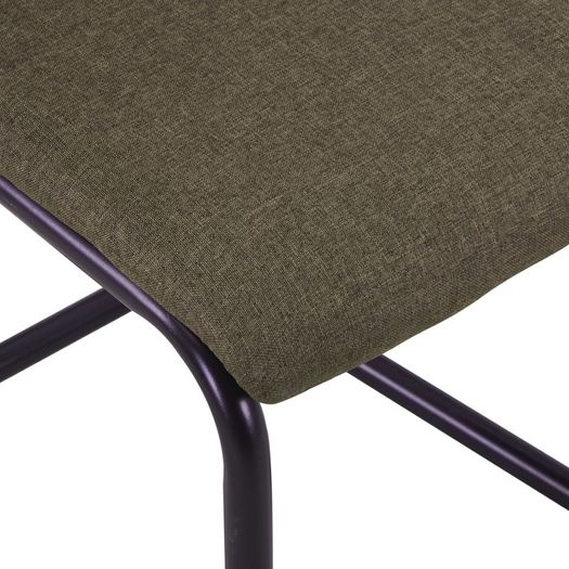 Cantilever Dining Chairs 2 pcs Brown Fabric
