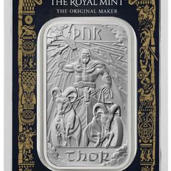 UK Silver (.9999) Uncirculated Bar 2025 - Thor - Gods of Norse Mythology