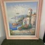 Beautiful Framed Oil Italian Scence Image 2
