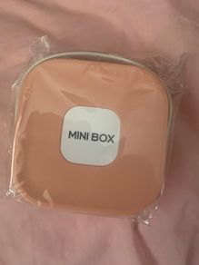 Pink travel jewellery case with mirror
