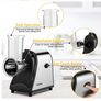 5 in 1 Salad Maker, 250W, Steel Rotary Blades and One-Touch Control, Electric Salad Maker Shredder for Cheeses, Fruit, Veggies Image 2