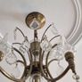 Old Brass&Cut Glass Chandelier Image 4