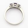 Minimalist 925 Sterling Silver & Amethyst Trilogy Ring Image 6