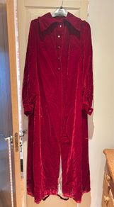 Vintage ladies red velvet cape coat